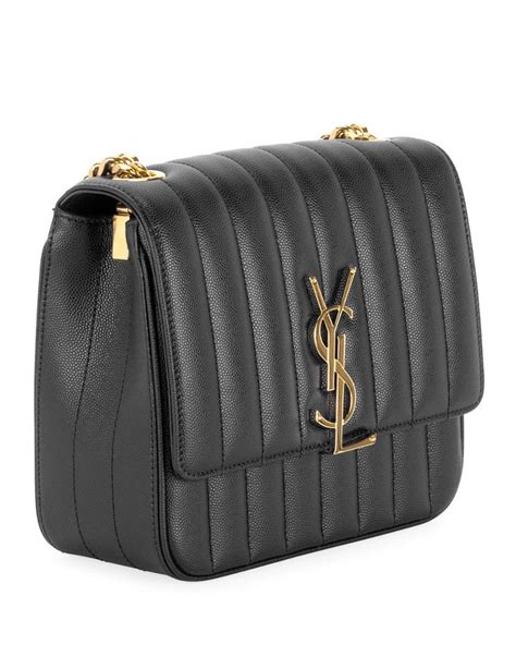 Saint Laurent Vicky Medium Monogram YSL Quilted Shoulder Bag